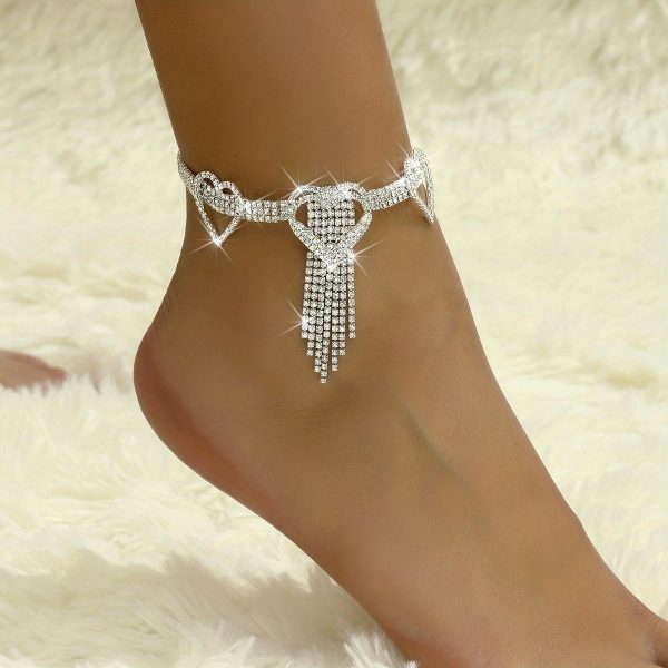 Love Heart Rhinestone Foot Jewelry