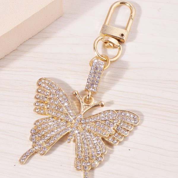 Rhinestone Butterfly Keychain