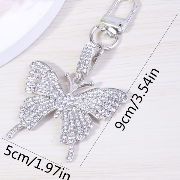 Rhinestone Butterfly Keychain